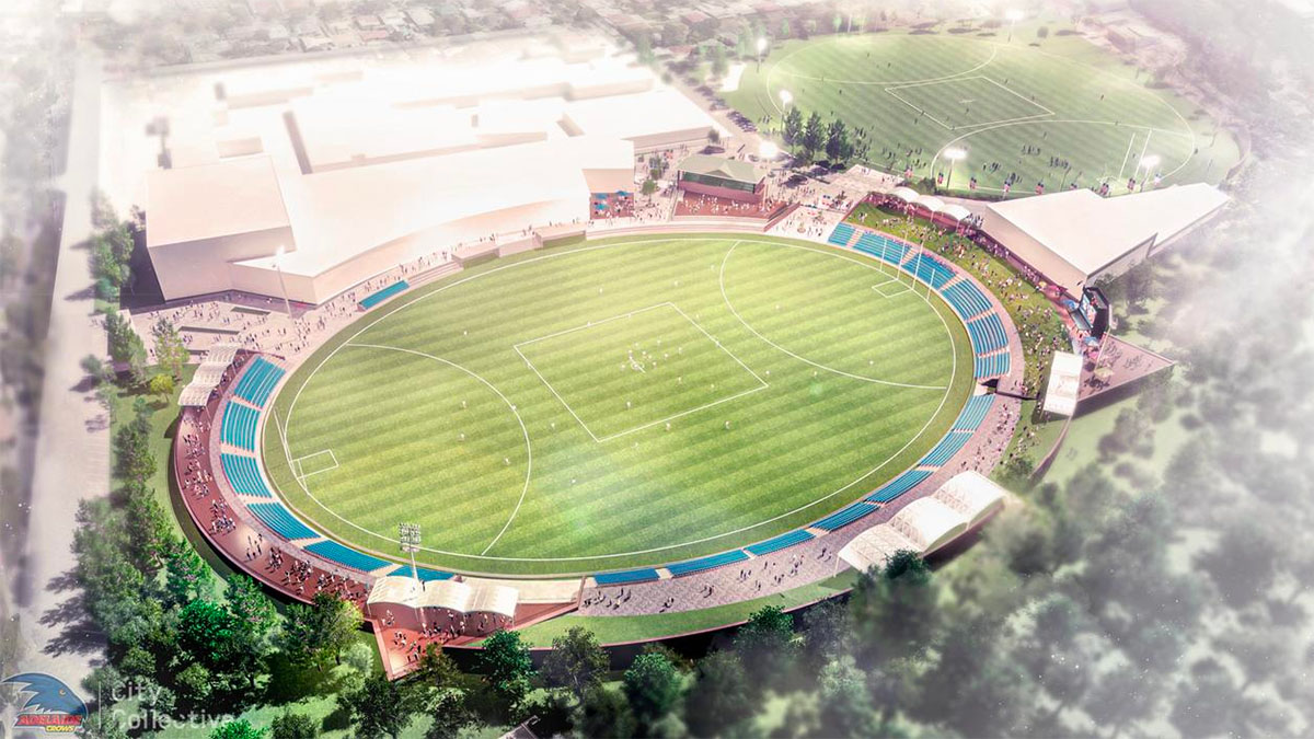 Concept plans for the Crows new headquarters at Thebarton Oval