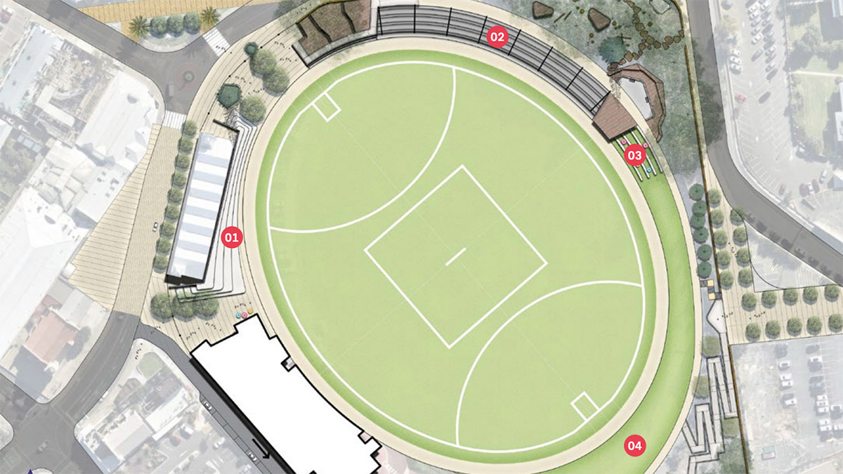 Image of the Fremantle Oval Masterplan