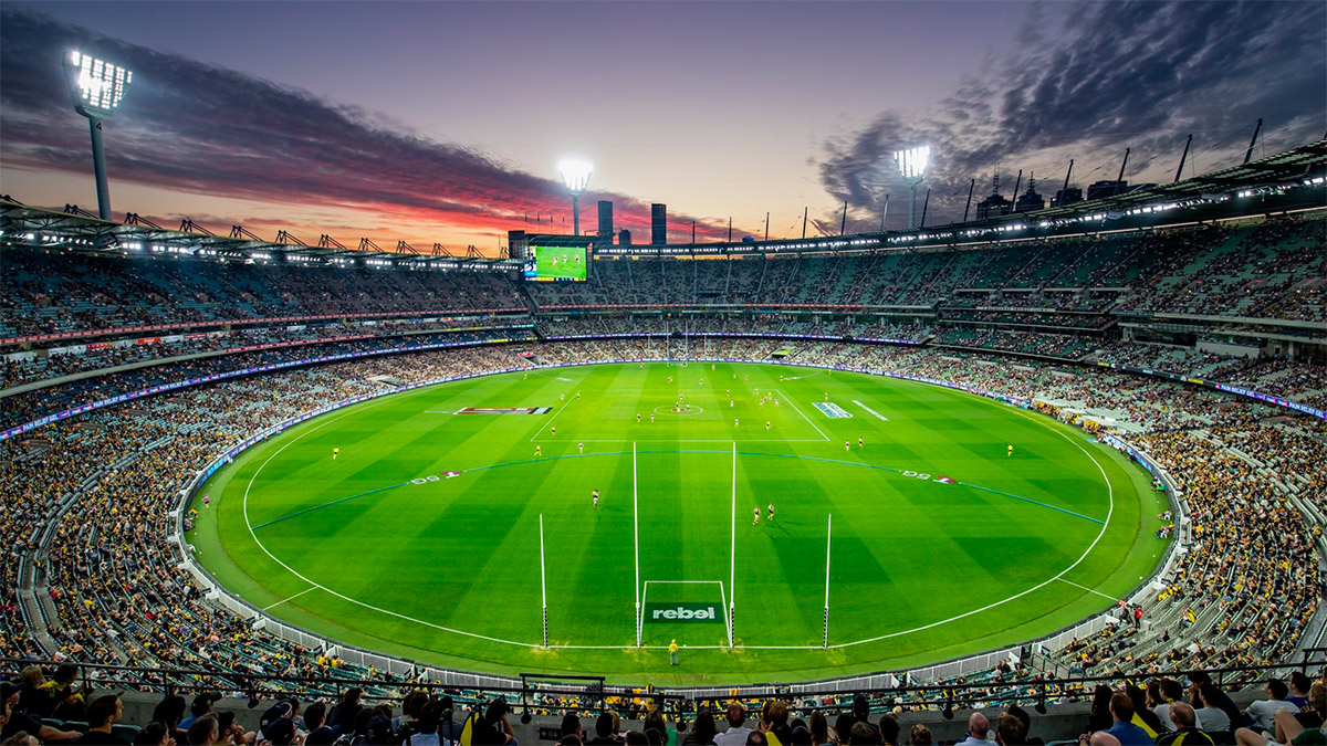 Fans flock to the MCG for the 2021 AFL season opener. Photo: @MCG