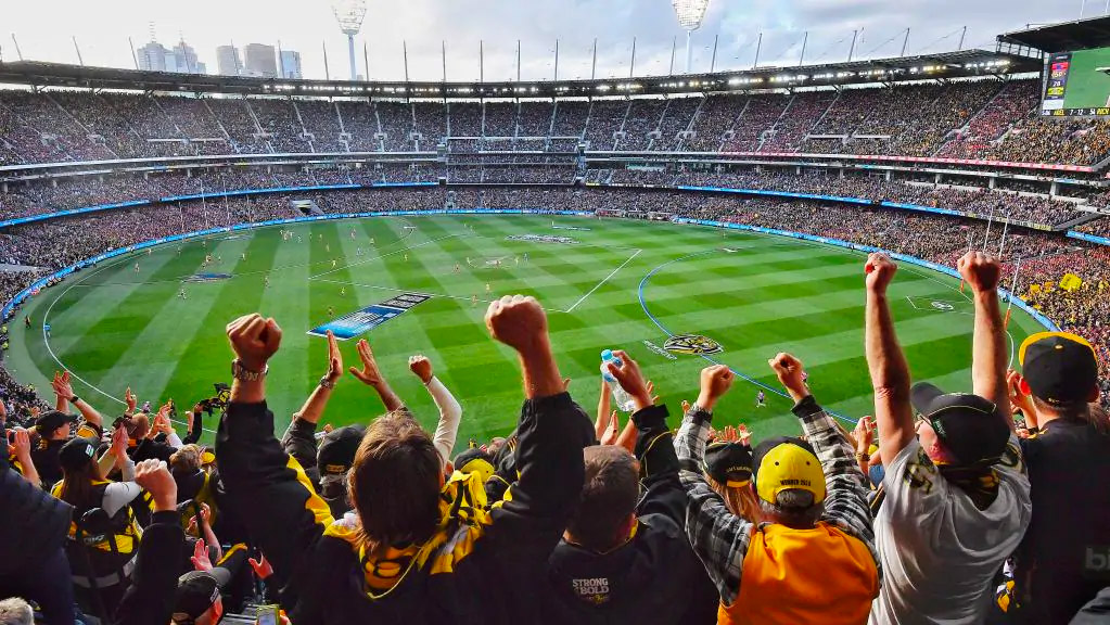 A full crowd at the MCG for an AFL game