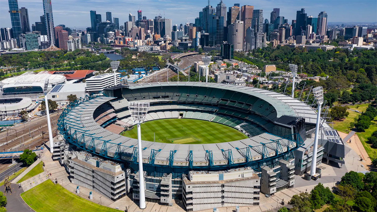 Aerial view of the MCG