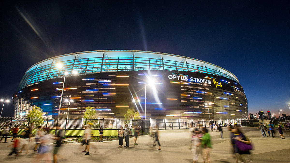 Optus Stadium has been voted Australia’s Best Stadium in the 2023 Stadium Awards. Photo: Western Australian Government
