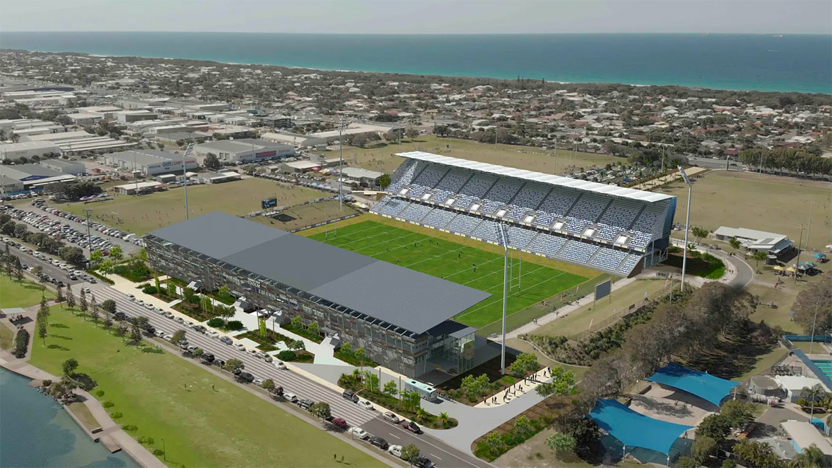 Artists impression of the Sunshine Coast Stadium redevelopment