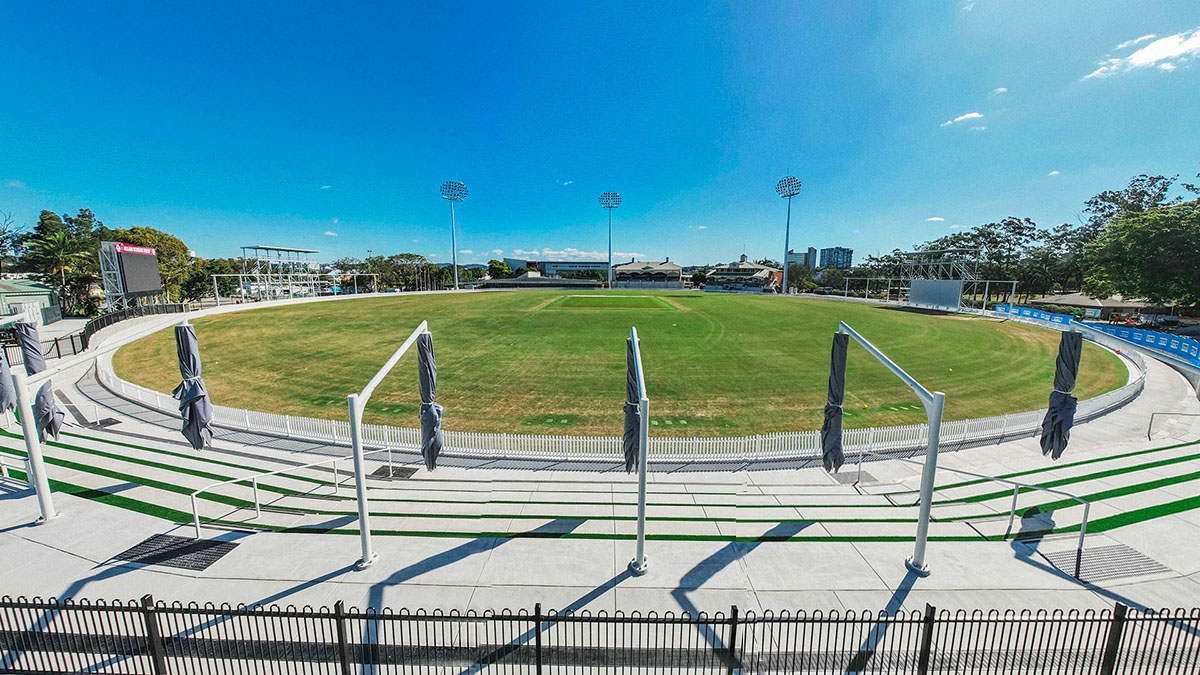 View of the redeveloped Allan Border Field at the National Cricket Campus