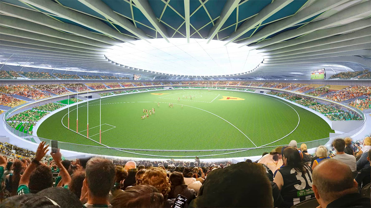 Interior design of the Mac Point 2.0 Stadium