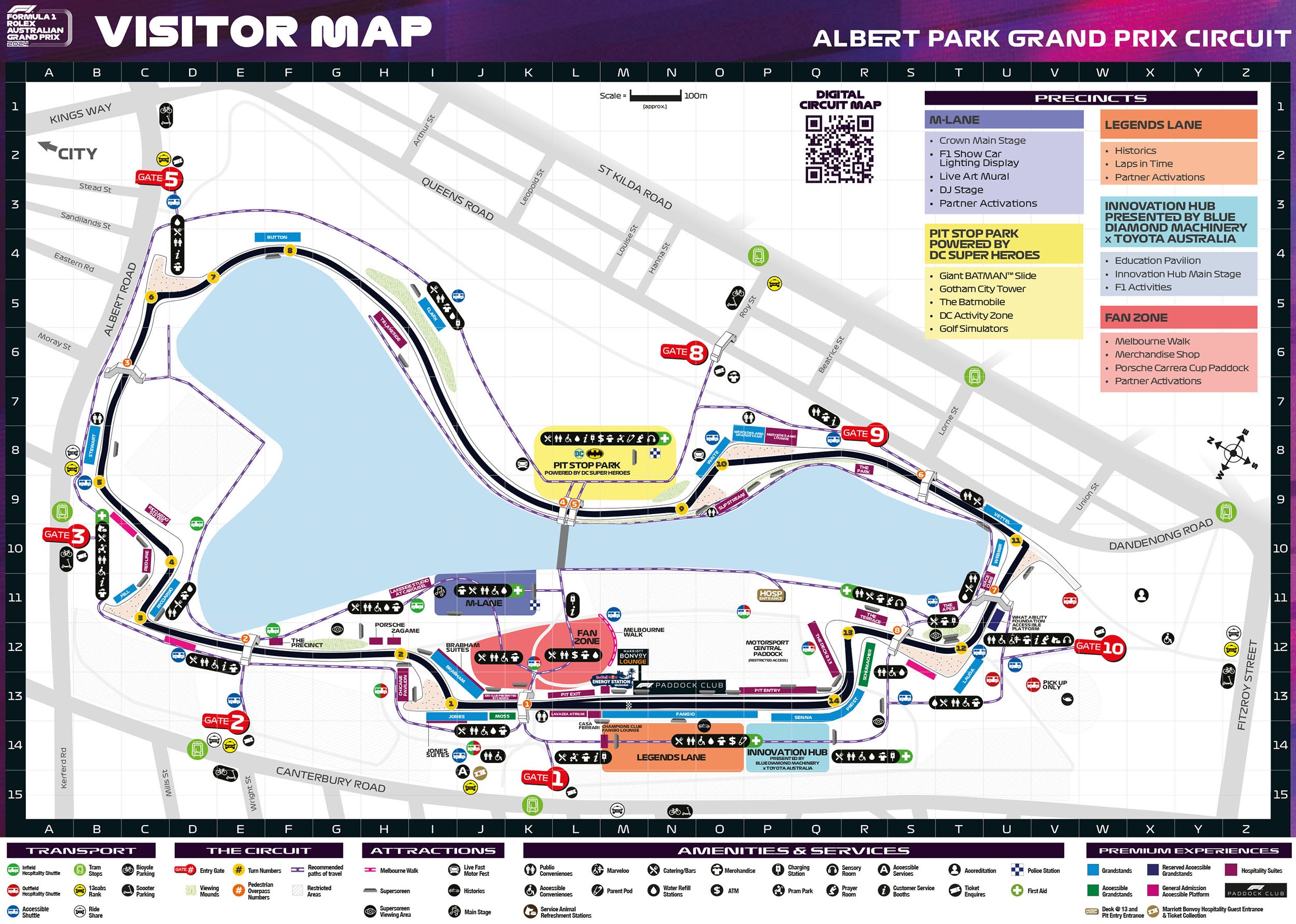 Albert Park Circuit Seating Map (Melbourne Grand Prix Circuit) | Austadiums